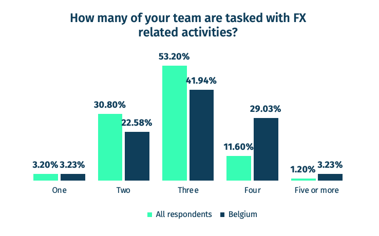 Team members tasked with FX related activities